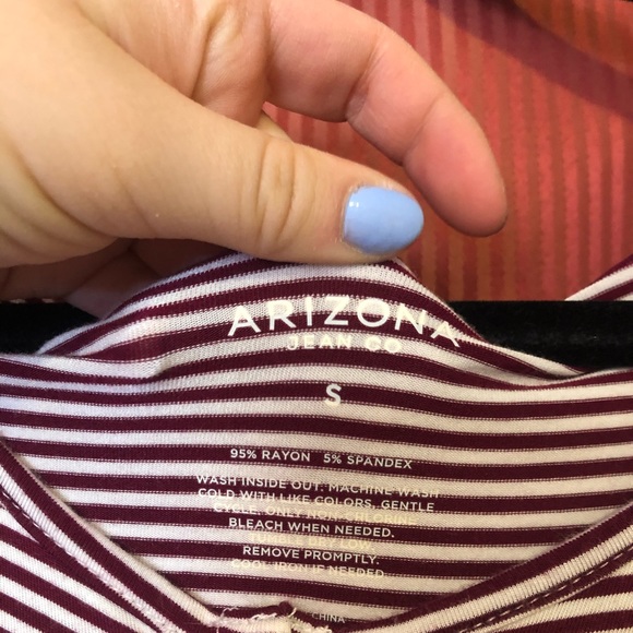 Arizona Jeans Stripped Long Sleeve - Picture 2 of 2